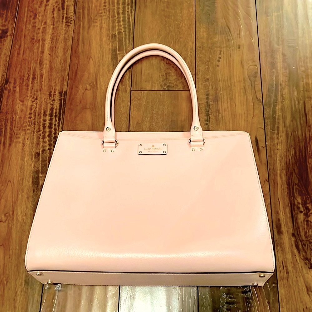 Kate Spade Chalk Pink Tote Bag. 12inches Long And 15inches Wide. Carry’s Laptop